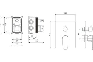 Смеситель для душа Aquatek Оберон AQ1247CR хром